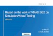 Report on the work of VMAD SG2 on Simulation/Virtual Testing
