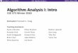 Algorithm Analysis I: Intro