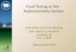 Food Testing at SHL - Radiochemistry Section