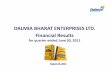 DALMIA BHARAT ENTERPRISES LTD. Financial Results
