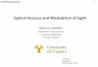Optical Sources and Modulation of Light