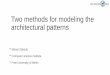 Two methods for modeling the architectural patterns