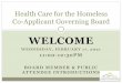 Health Care for the Homeless Co-Applicant Governing Board