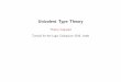 Univalent Type Theory