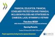FINANCIAL EDUCATION, FINANCIAL CONSUMER PROTECTION AND 