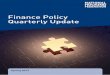 Finance Policy Quarterly Update