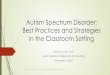 Autism Spectrum Disorder: Best Practices and Strategies in 