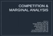 COMPETITION & MARGINAL ANALYSIS