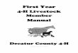 First Year 4-H Livestock Member Manual
