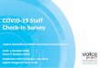 COVID-19 Staff Check-In Survey
