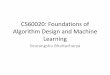 CS60020: Foundations of Algorithm Design and Machine Learning