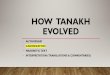 HOW TANAKH EVOLVED