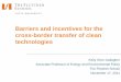 Barriers and incentives for the cross-border transfer of 
