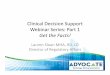 Clinical Decision Support Webinar Series: Part 1 Get the 