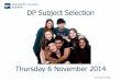 DP Subject Selection - IB Through school, Discovery Bay 