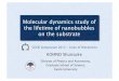 Molecular dynamics study of the lifetime of nanobubbles on 