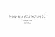 Neoplasia 2018 lecture 10 - JU Medicine