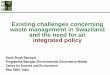 Existing challenges concerning waste management in 