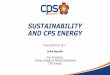 SUSTAINABILITY AND CPS ENERGY - sanantonio.gov