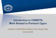 Introduction to CORESTA Work Related to Premium Cigars
