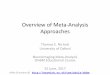Overview of Meta-Analysis Approaches