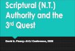 Scriptural Authority and the Quest - Stone-Campbell Journal