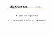 City of Sparta Personnel Policy Manual