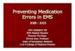 Preventing Medication Errors in EMS