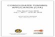 CONSOLIDATED FUNDING APPLICATION (CFA)