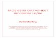MOS 6509 DATASHEET REVISION 10/86 WARNING