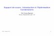 Support de cours : Introduction à l’Optimisation Combinatoire
