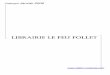 LIBRAIRIE LE FEU FOLLET - Edition-Originale.com