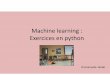 Machine learning : Exercices en python