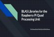 BLAS Libraries for the Raspberry Pi Quad Processing Unit