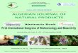 ALGERIAN JOURNAL OF NATURAL PRODUCTS - facmed-univ …