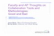 Faculty and AP Thoughts on Collaboration Tools and 