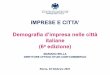 IMPRESE E CITTA’ Demografia d’impresa nelle città italiane 