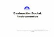 Evaluación Social. Instrumentos