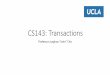 CS143: Transactions