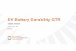 EV Battery Durability GTR - UNECE