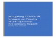 Mitigating COVID-19 Impacts on Faculty Working Group 