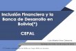 Inclusión Financiera y la “Coyuntura Económica Boliviana 