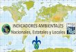 INDICADORES AMBIENTALES Nacionales, Estatales y Locales