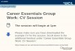 Career Essentials Group Work: CV Session