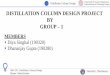 DISTILLATION COLUMN DESIGN PROJECT BY GROUP 1