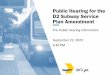 Public Hearing for the D2 Subway Service Plan Amendment