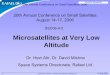 Microsatellites at Very Low Altitude