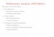 Multivariate Analysis (STU33011)