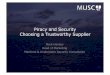 Piracy and Security Choosing a Trustworthy Supplier - ShipServ