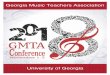 Georgia Music Teachers Association University of Georgia